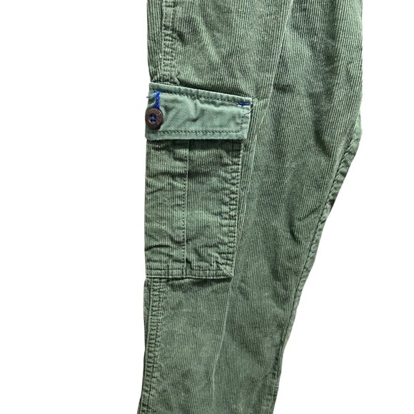 Mini Boden Corduroy Straight Leg Pants Olive Green Size 12y Preppy Fall Casual - Picture 8 of 12